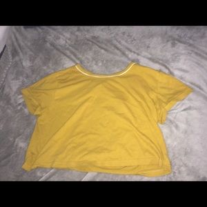 Yellow crop top